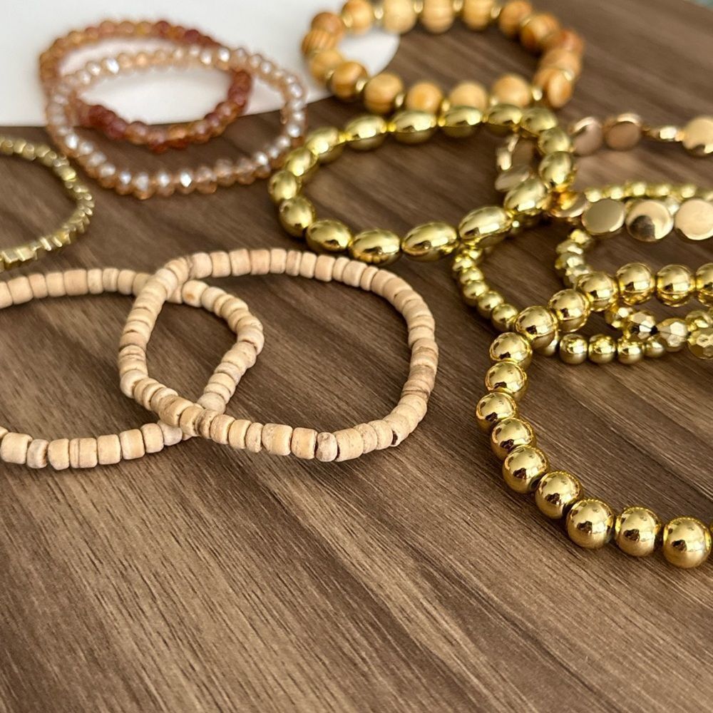 Bohemian Beaded Bracelet Set Q83 - Picture 4 of 5